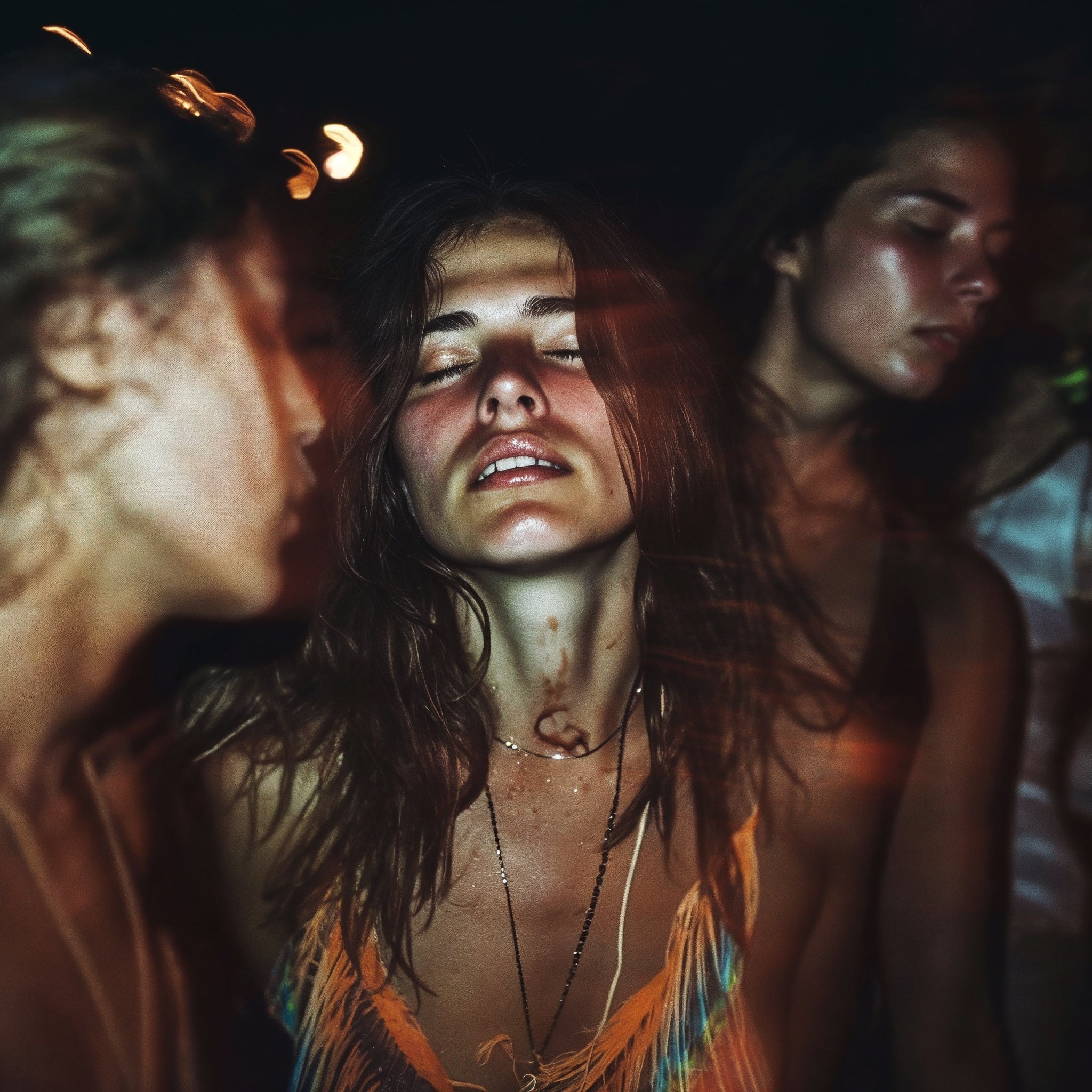 Explora el misticismo nocturno con esta cautivante imagen que destila emociones intensas y un ambiente etéreo. Perfecta para los amantes del arte visual que buscan inspiración en la belleza de la oscuridad y la luz juguetona.