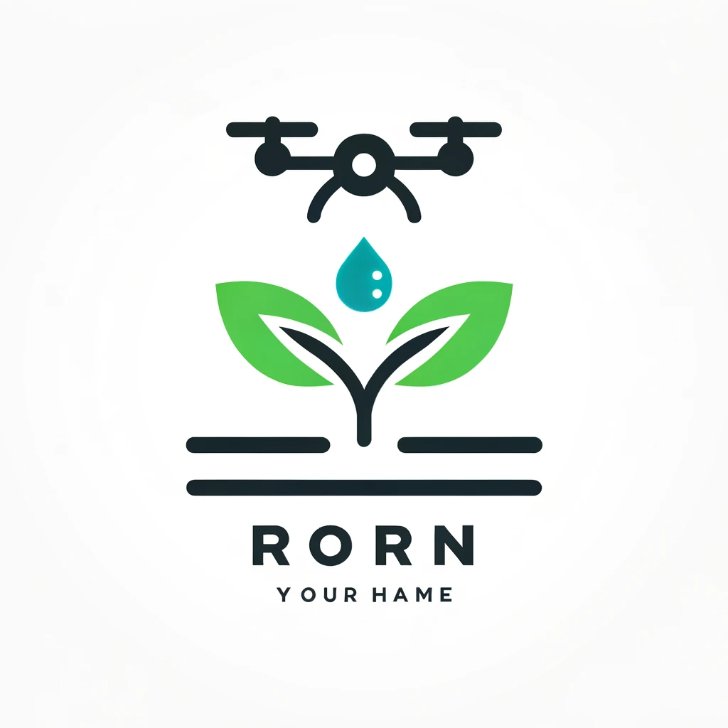 Nuestro logotipo, que presenta un dron de alta tecnología regando una planta joven y floreciente, simboliza la fusión perfecta de tecnología avanzada y prácticas de cultivo ecológicas.