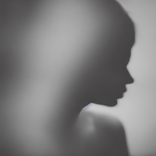 Esta imagen presenta una silueta femenina en tonos grises y desenfocados, creando un aura de misterio y sofisticación. La falta de detalles nítidos atrae la atención hacia la forma general, lo que añade un efecto artístico y abstracto. Ideal para transmitir un sentido de introspección o ensoñación en tus publicaciones.